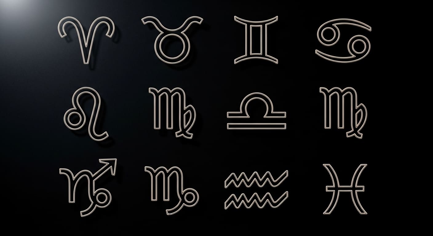 점성술 심볼 - 12별자리 기호 모음