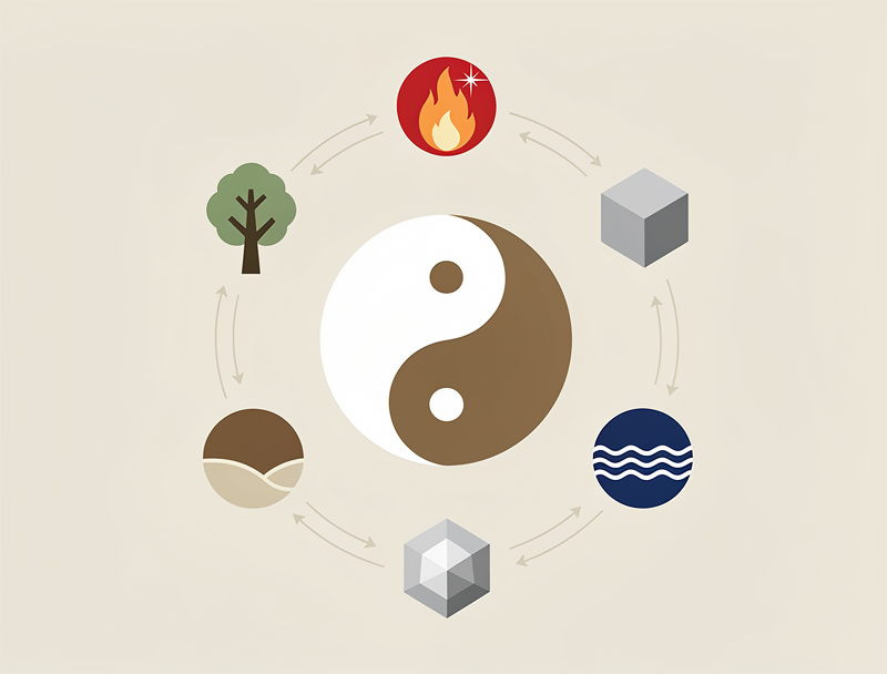 침실 궁합 분석 원리 - 음양오행 기반