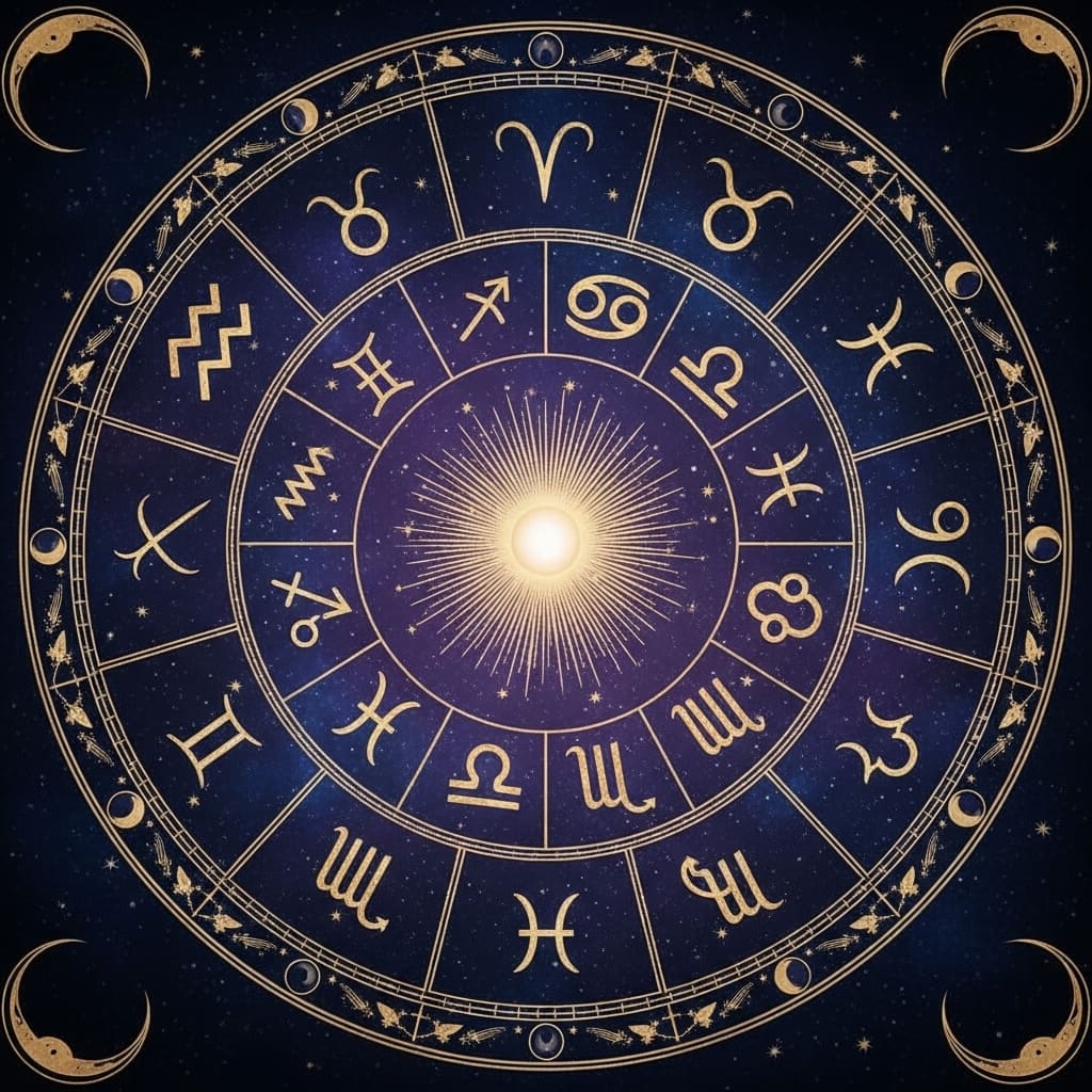 12별자리 황도대 원형 차트 - 서양 점성술